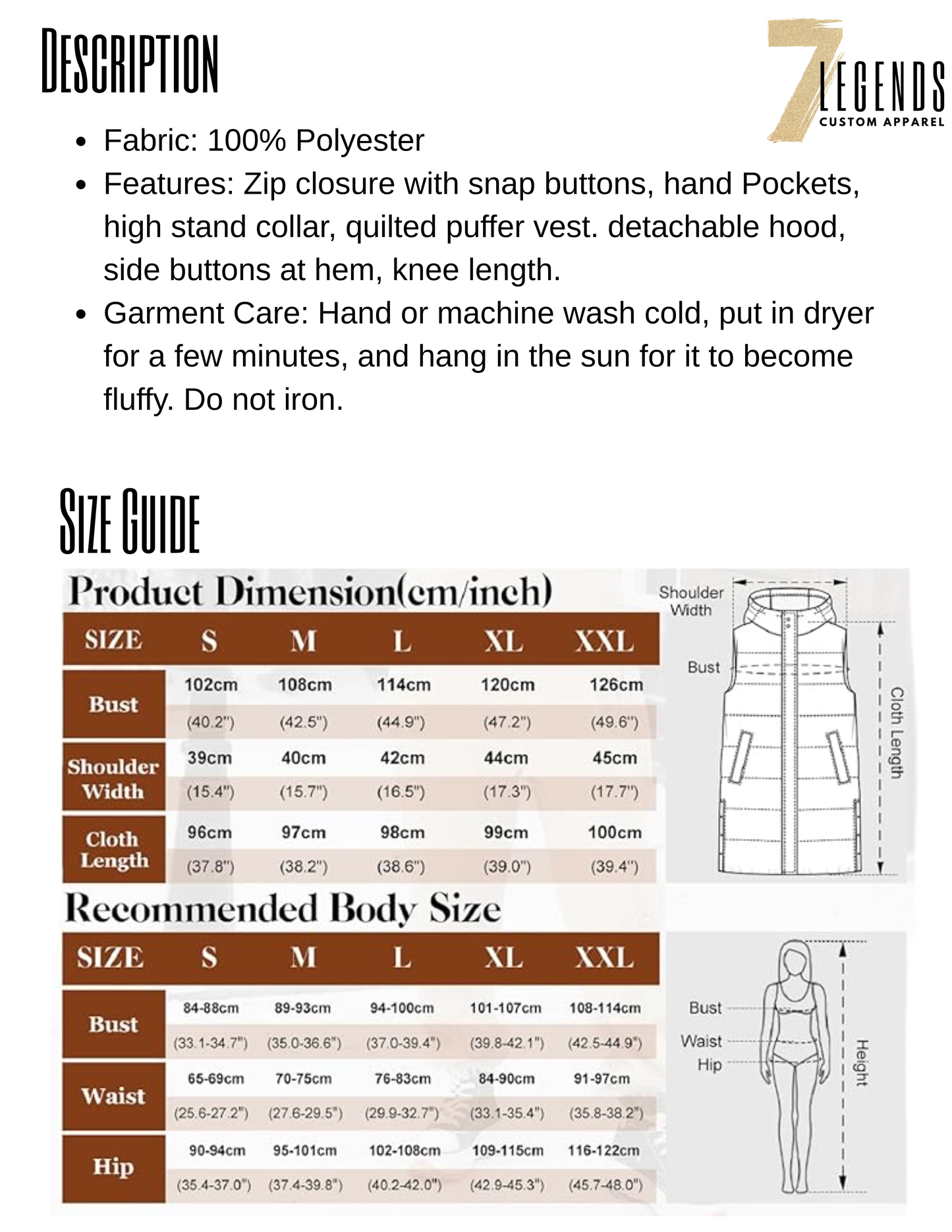 Upgraded Long Puffer Vest - Black