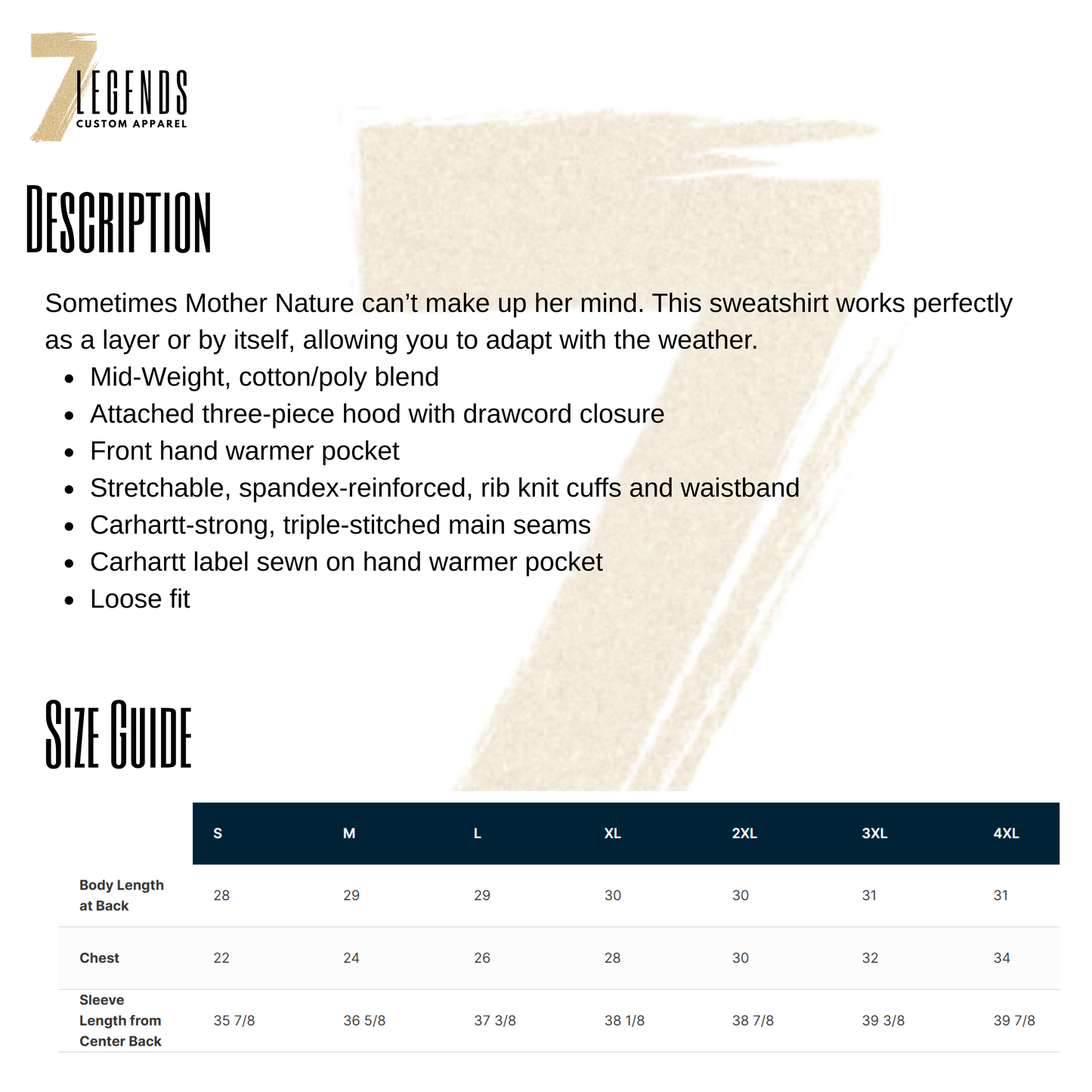 Buffalo Carhartt Midweight Hooded Sweatshirt