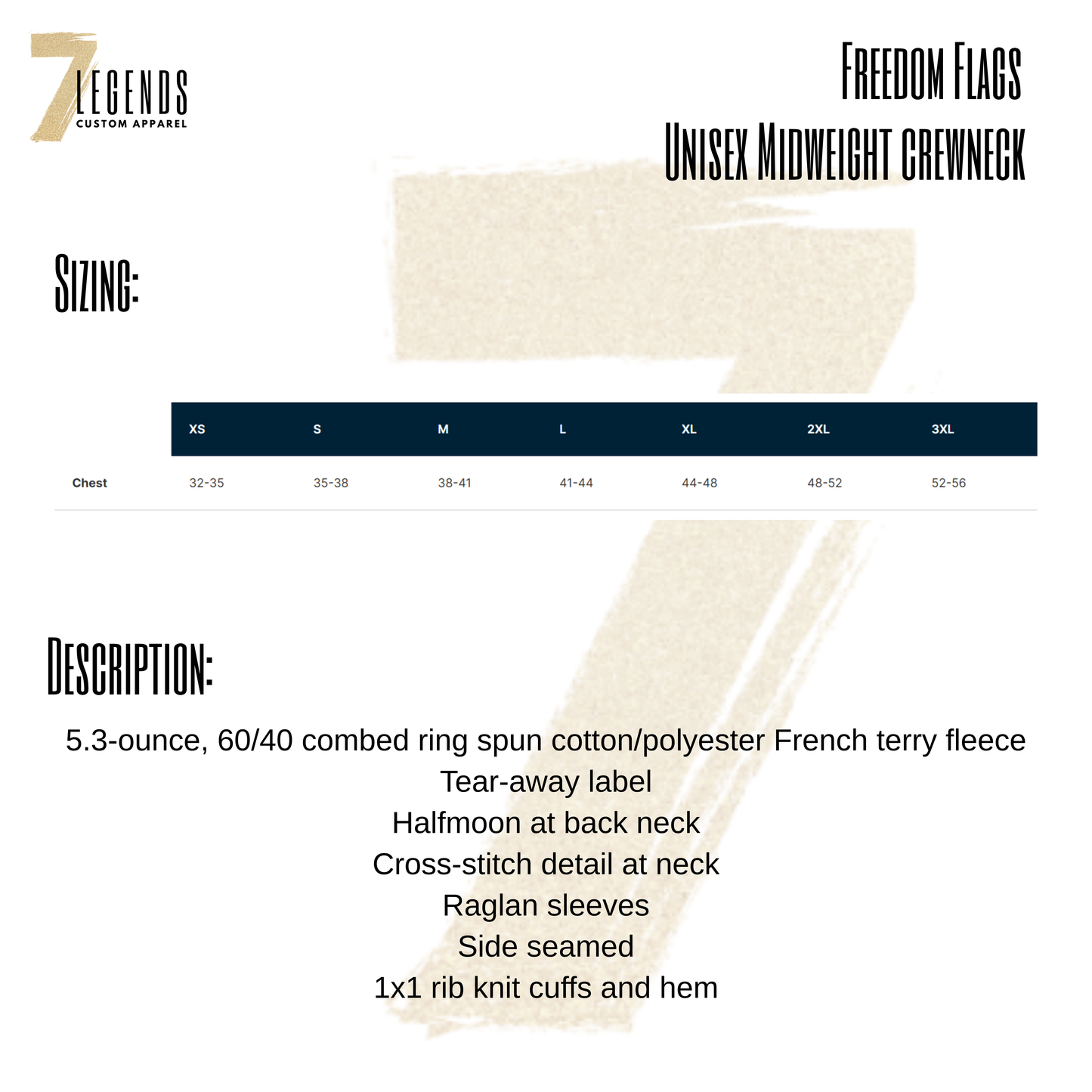 Freedom Flags Adult Crewneck