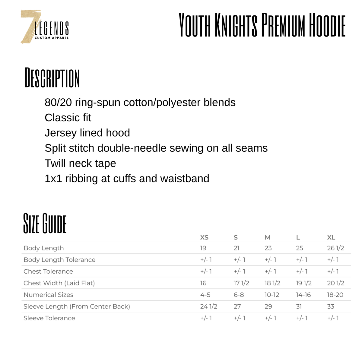 MSW Youth Knights Premium Hoodie