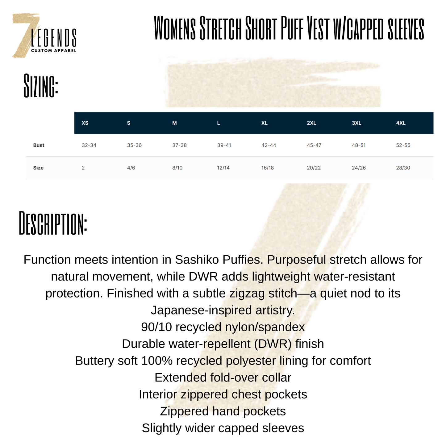 Women's STMA Knights Stretch Short Puff Vest