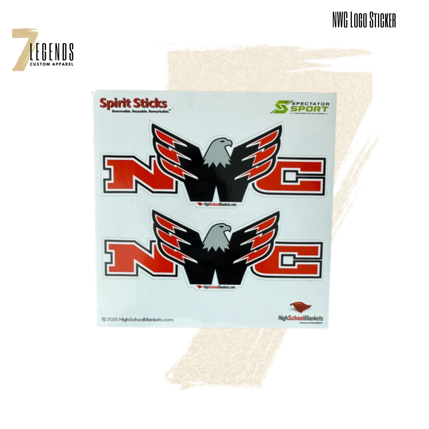 NWC RiverHawks Reusable Sticker