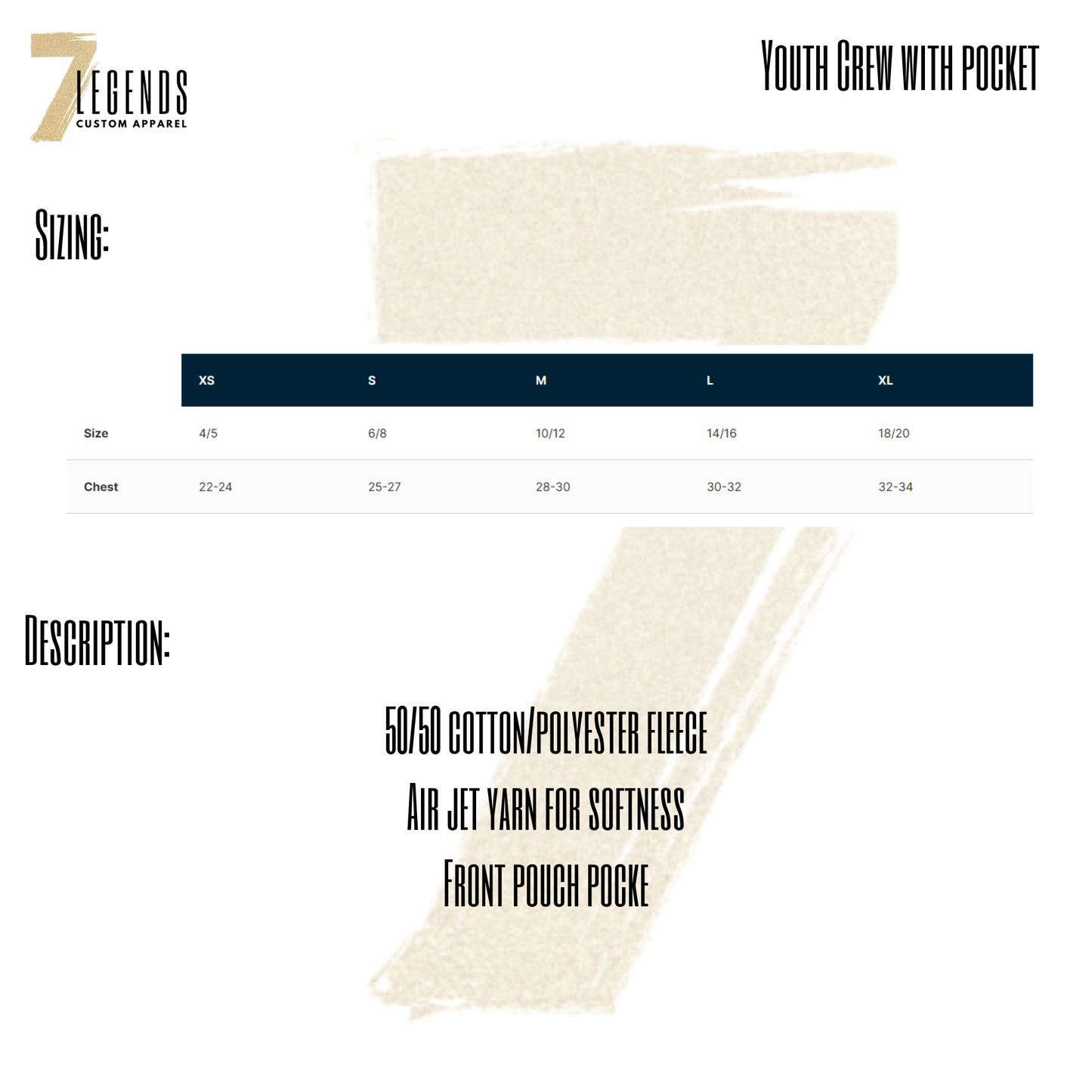 U8 Navy RiverHawks Youth Red Crew with Front Pocket