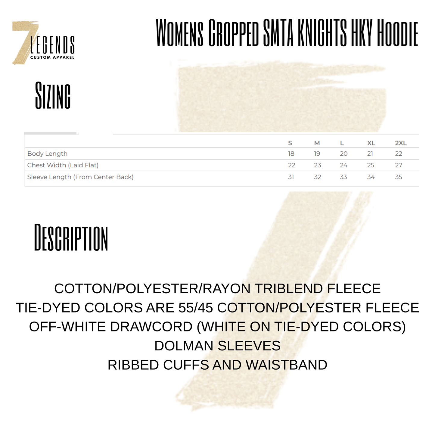 Womens Cropped STMAKNIGHTS HKY Hoodie