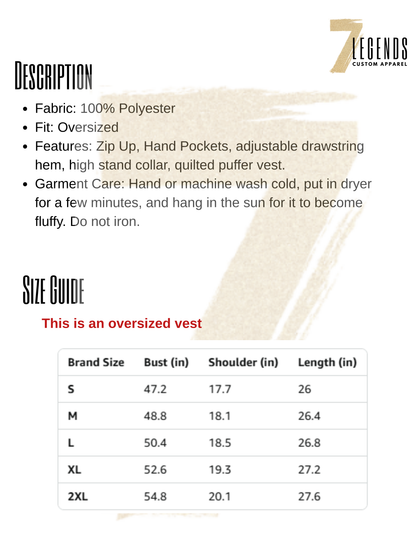 RiverHawks oversized short Vests