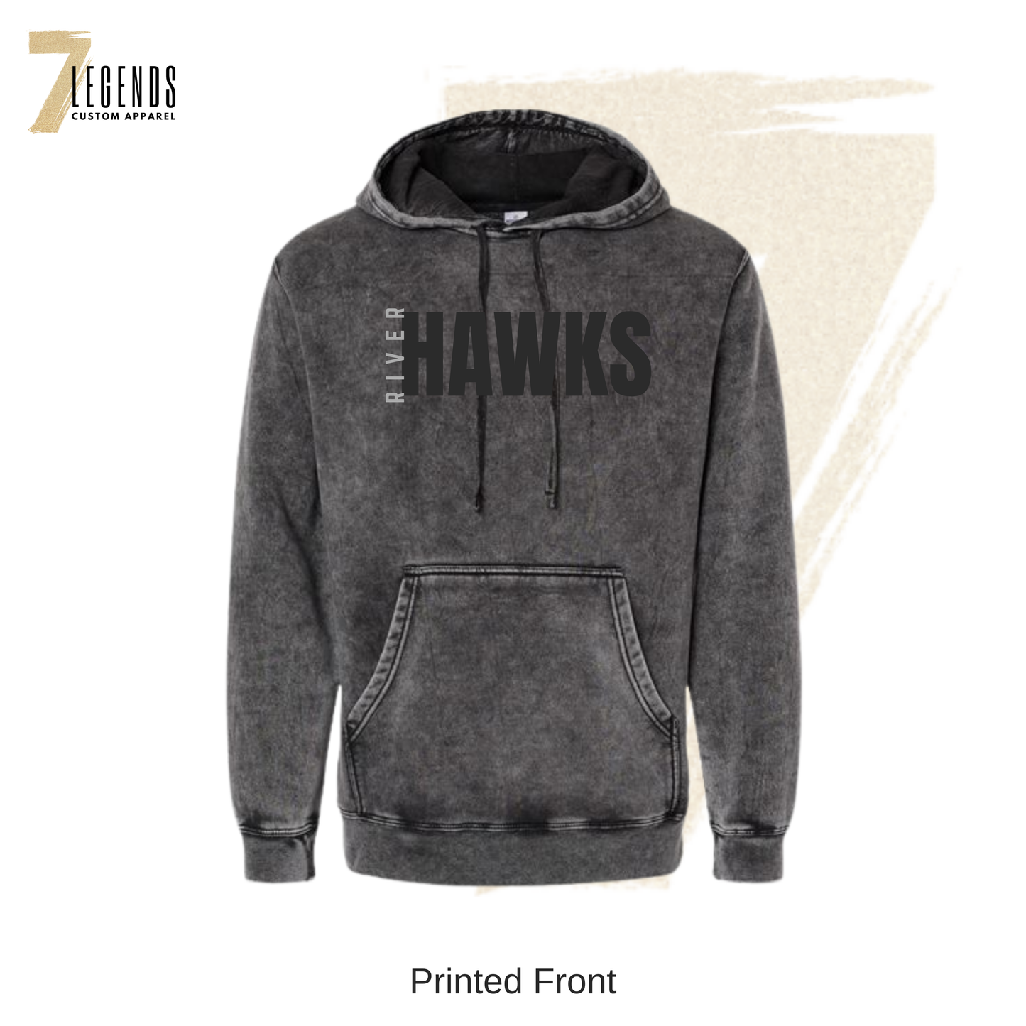 Riverhawks Mineral Washed Hoodie