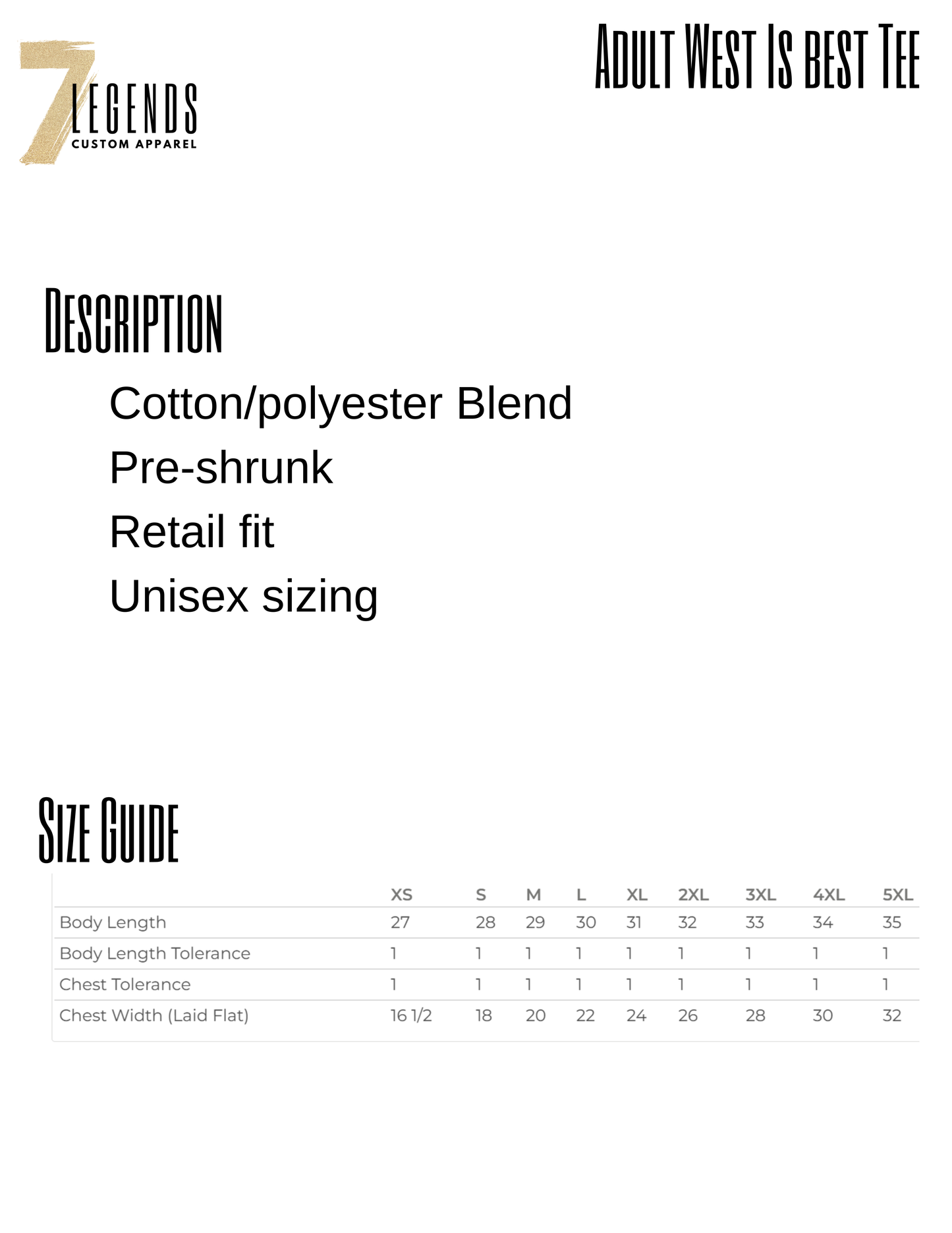 Adult WEST IS BEST T-shirt