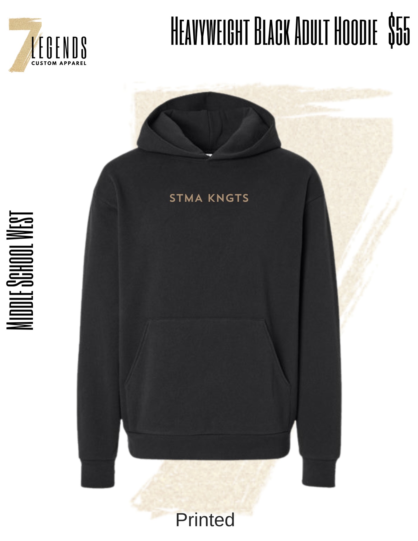 Heavyweight Black Adult Hoodie