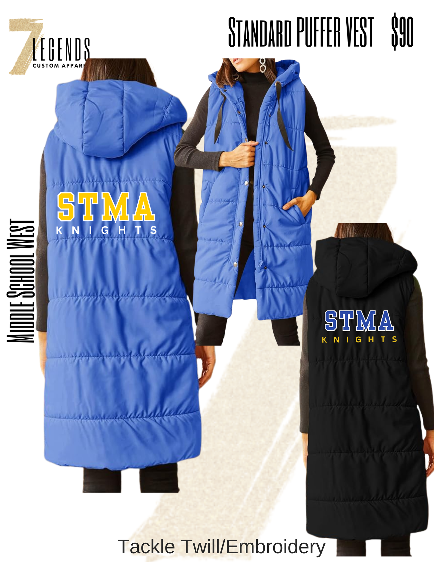 Standard Long Puffer Vest