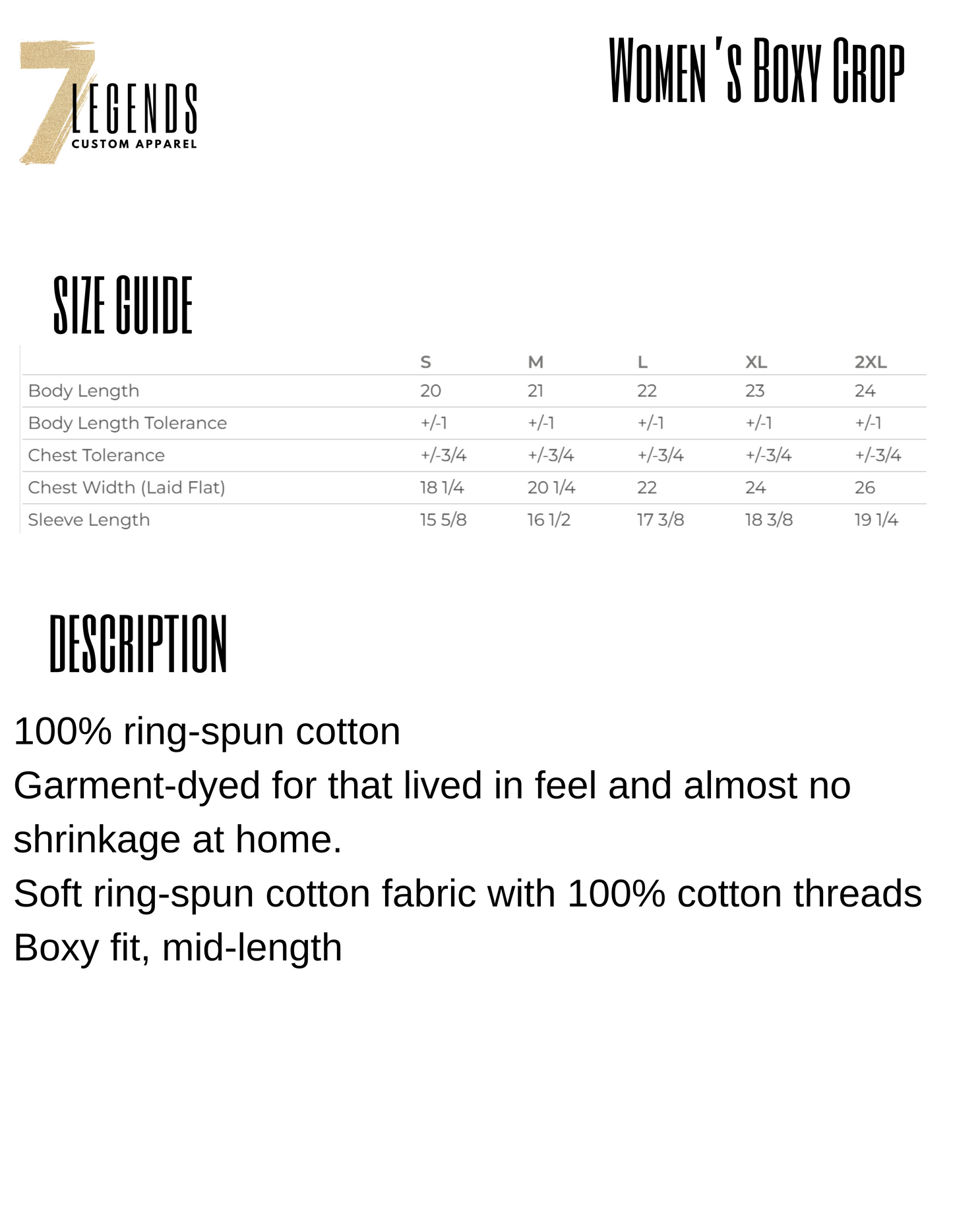 Women's Boxy Modest Crop T-shirt
