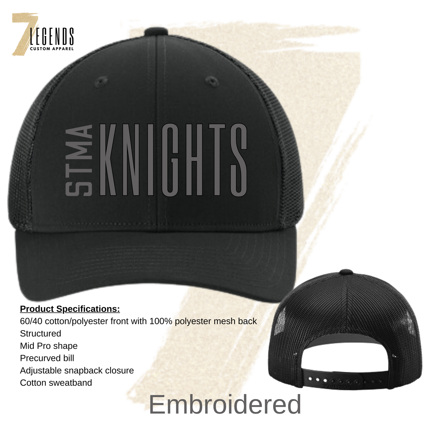 STMA Tone-on-Tone Black Hat