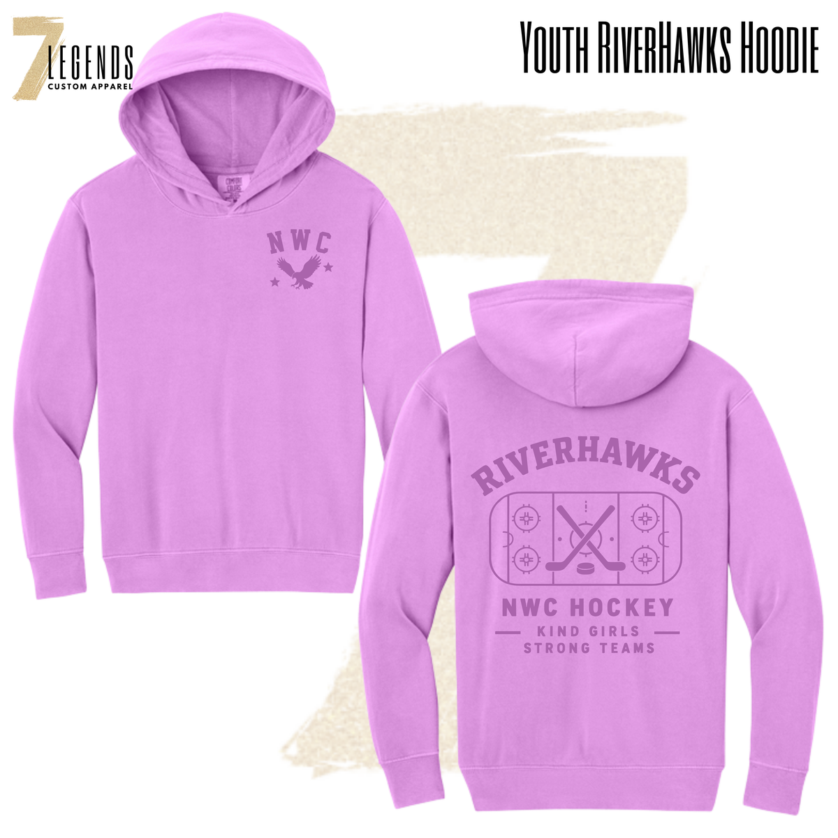 Youth RiverHawks Color Hoodie