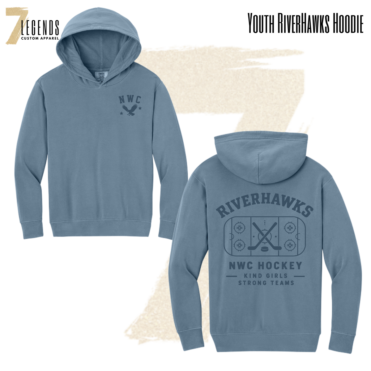 Youth RiverHawks Color Hoodie