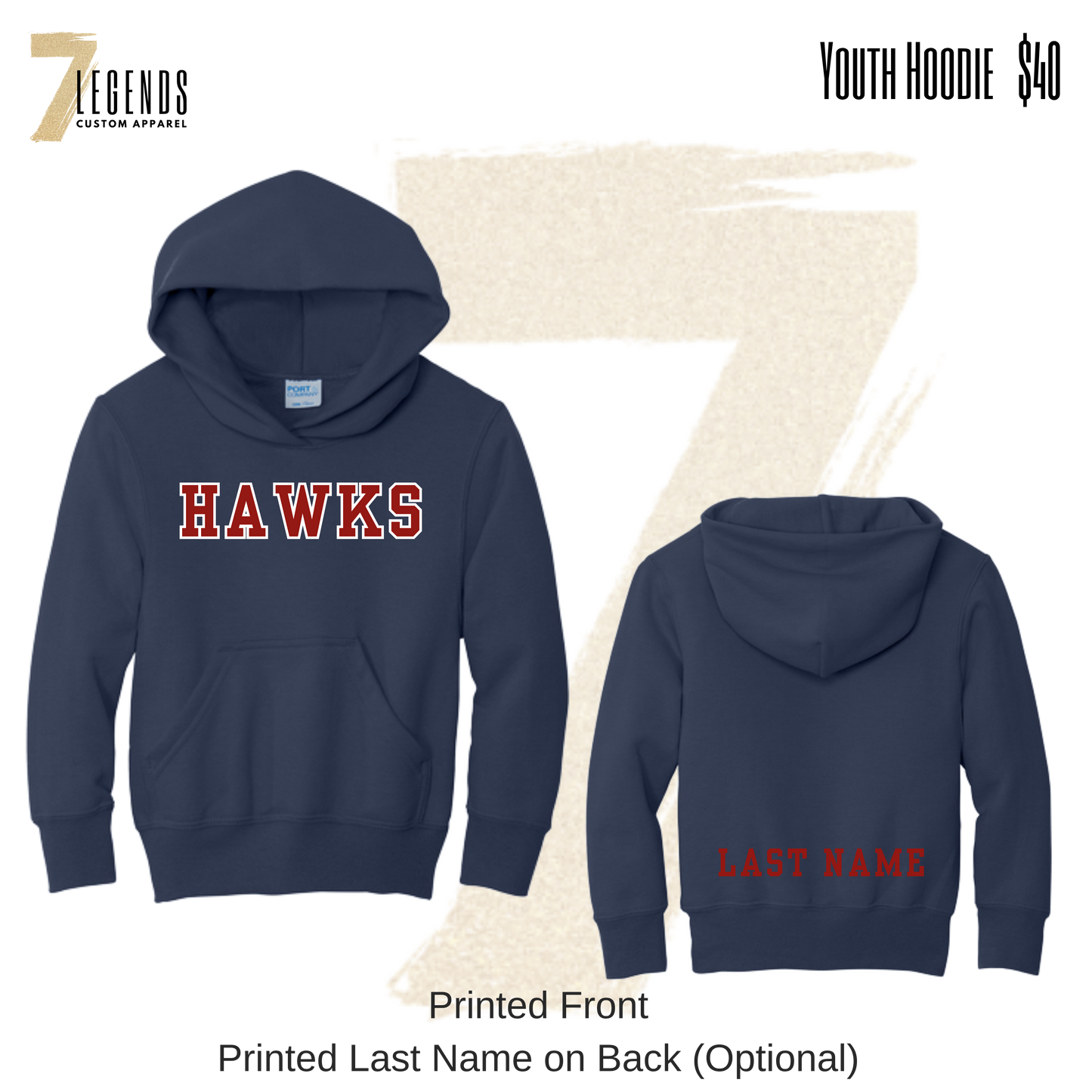 RH 10U B Red Youth Hoodie