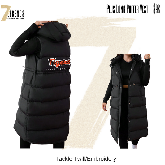 Tigers Long Vest - Plus Sizes