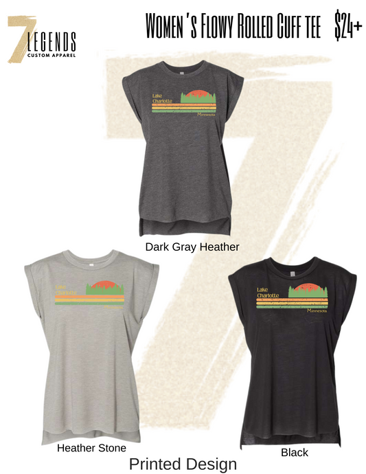 3 Line Design Women's Flowy Tank