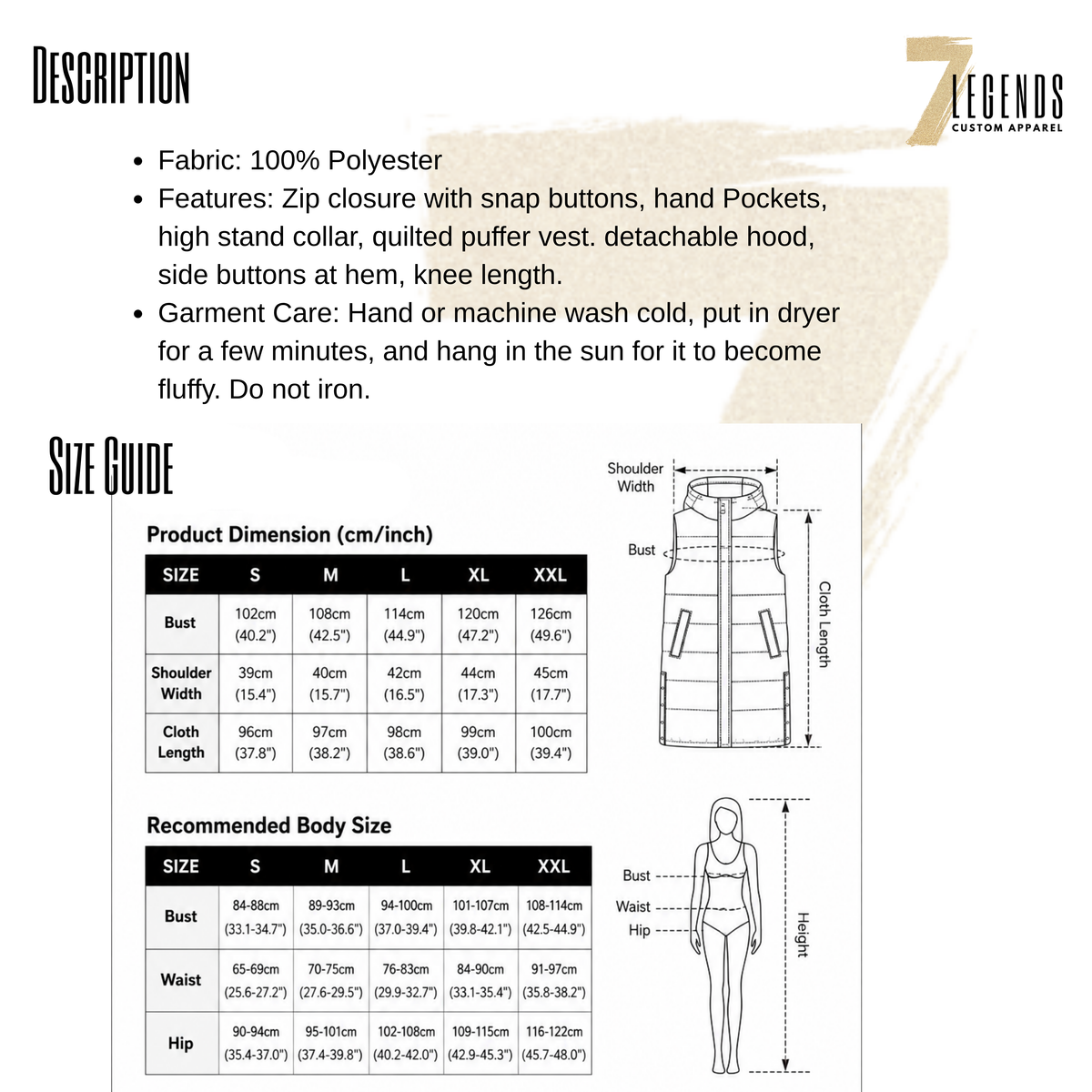 Upgraded Long Puffer Vests