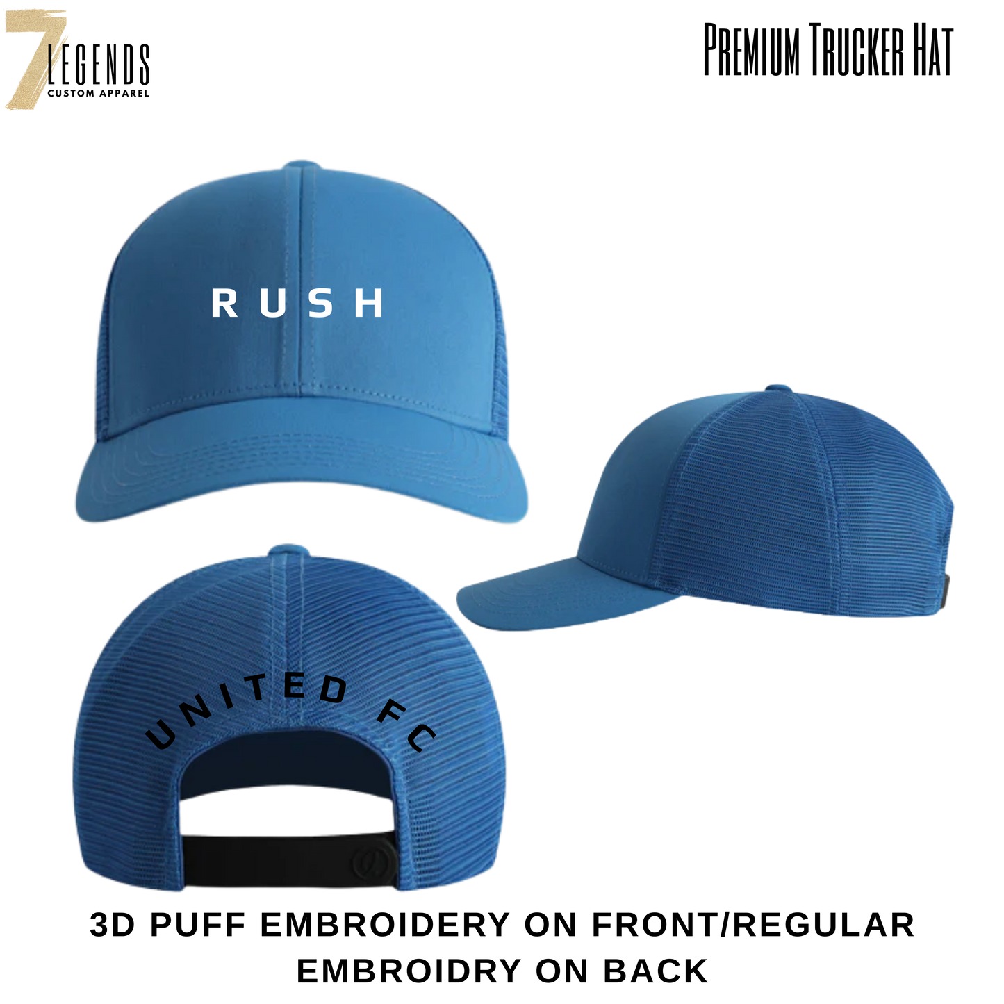 Premium Blue Trucker hat