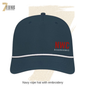 RiverHawks Hockey Navy Hat with white Rope corner decoration