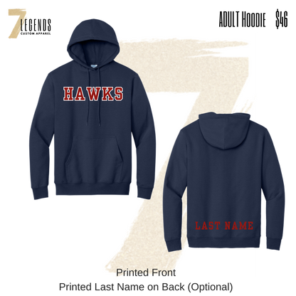 RH 10U B Red Adult Hoodie