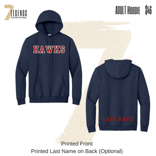 RH 10U B Red Adult Hoodie