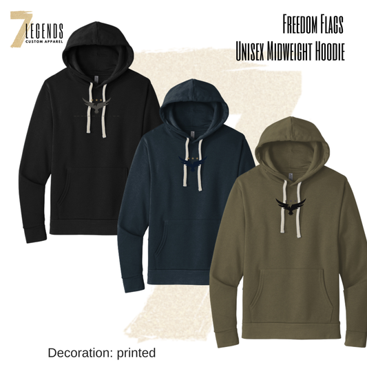 Freedom Flags Adult Fleece Hoodie