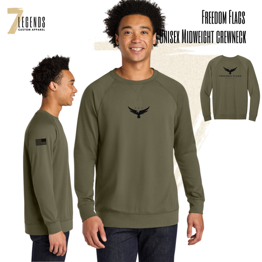 Freedom Flags Adult Crewneck