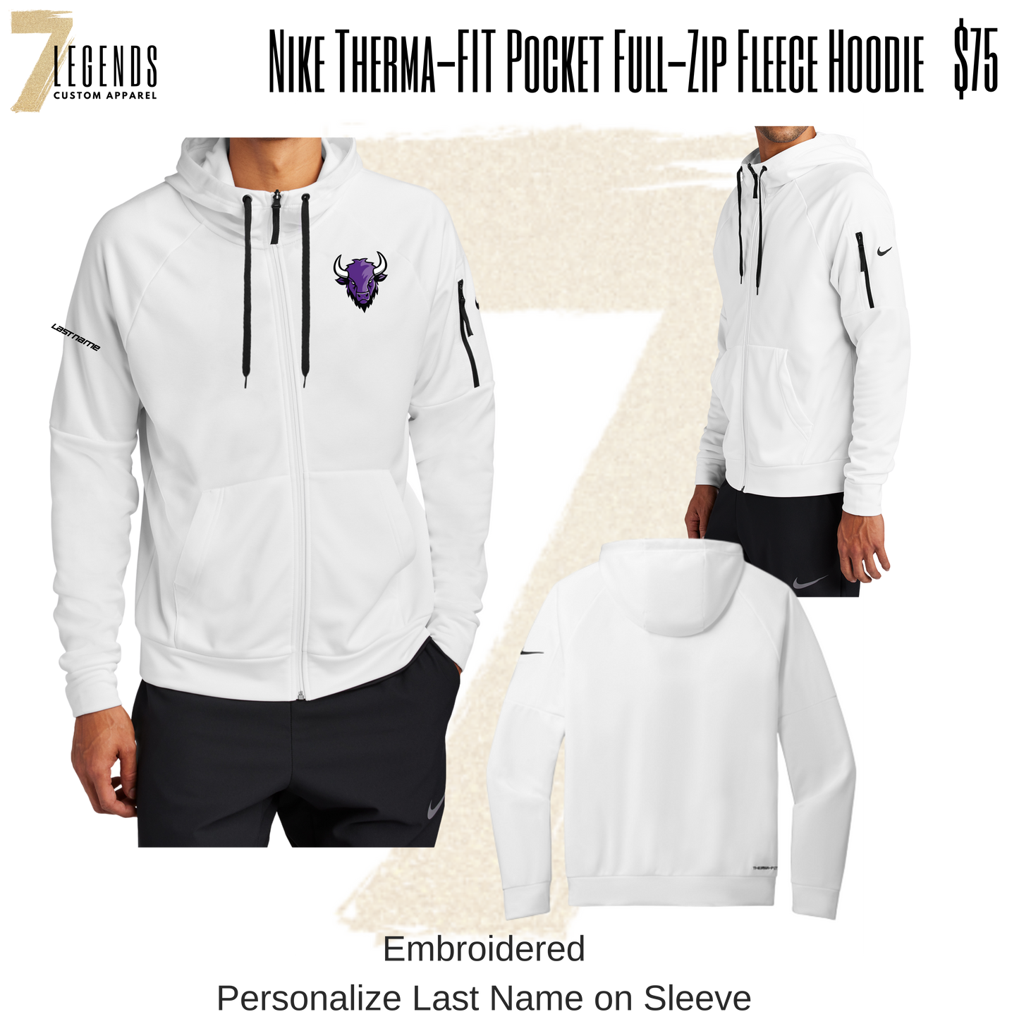 Buffalo Nike Therma-FIT Pocket Full-Zip Fleece Hoodie