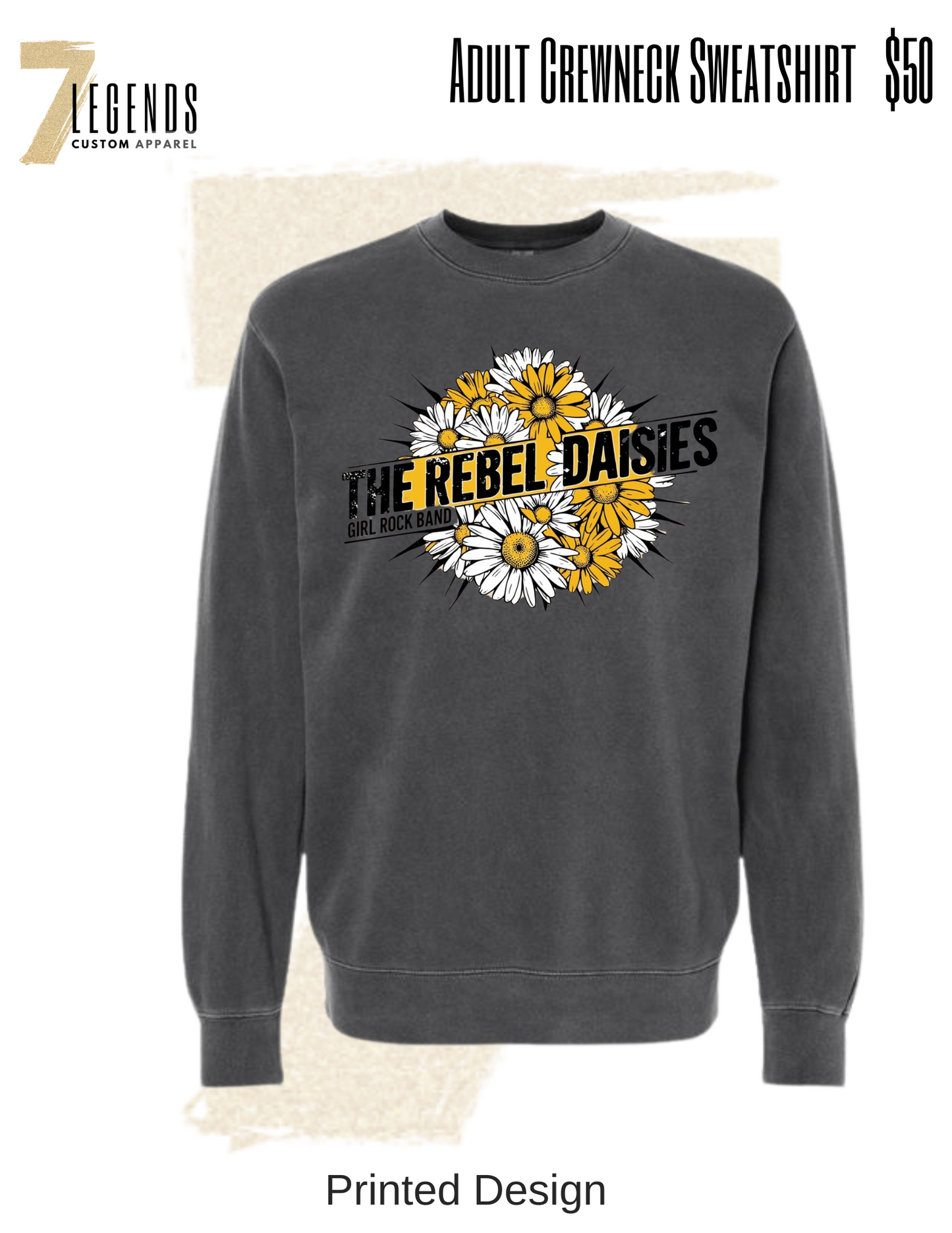 The Rebel Daisies Adult Crewneck Sweatshirt