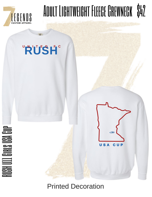 Adult Lightweight Fleece Crewneck
