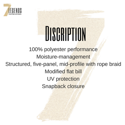 RiverHawks Hockey Navy Hat with white Rope corner decoration