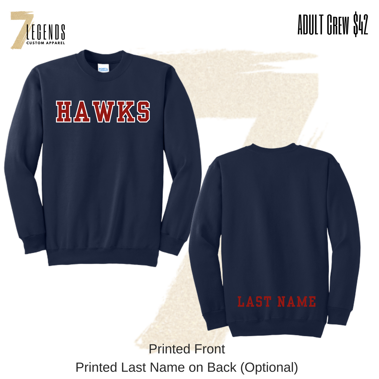 RH 10U B Red Adult Crewneck