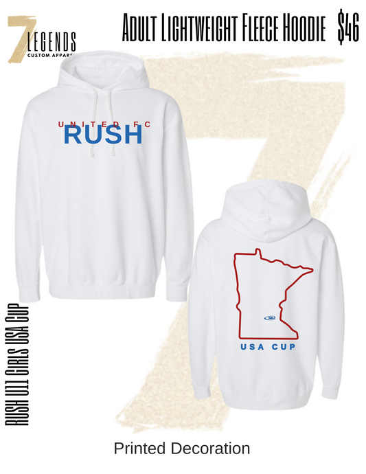 Adult Lightweight Fleece Hoodie