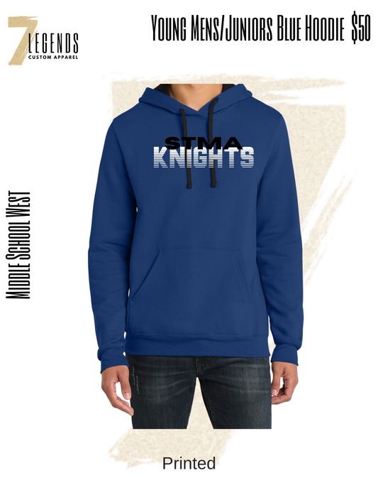 Young Mens/Juniors Blue Hoodie