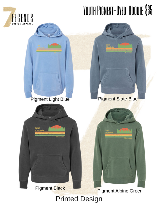 3 Line Design Youth Hoodie