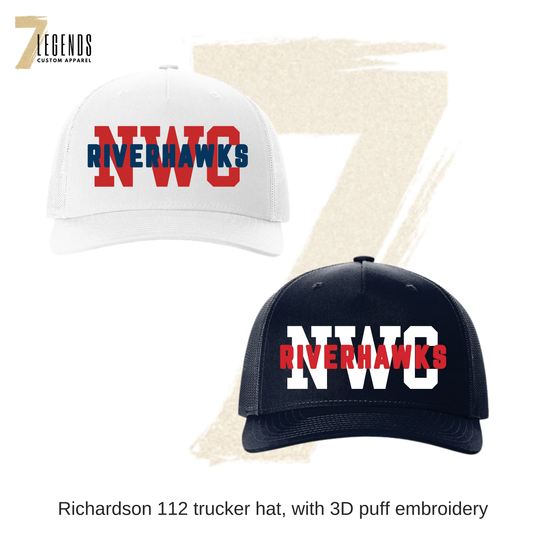 Riverhawks 3D Embroidered hat