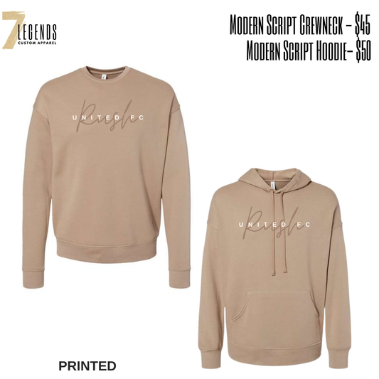 Tan Modern Script Sweatshirt
