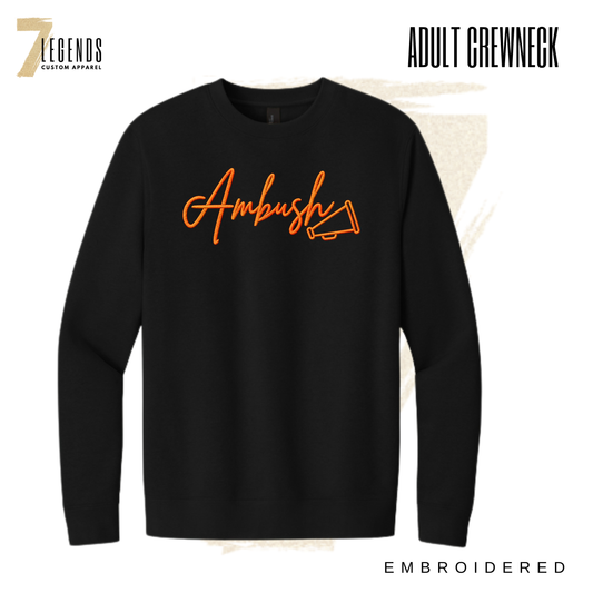 Ambush Cheer Adult Embroidered Crewneck