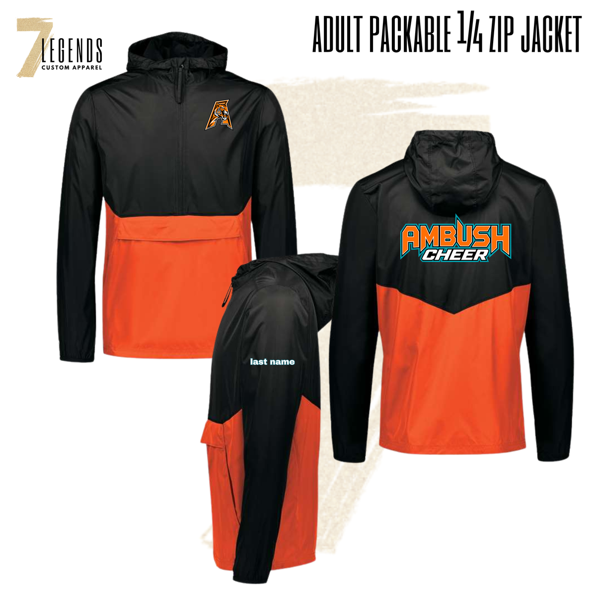 Ambush Cheer Men's Packable 1/4 Zip Jacket