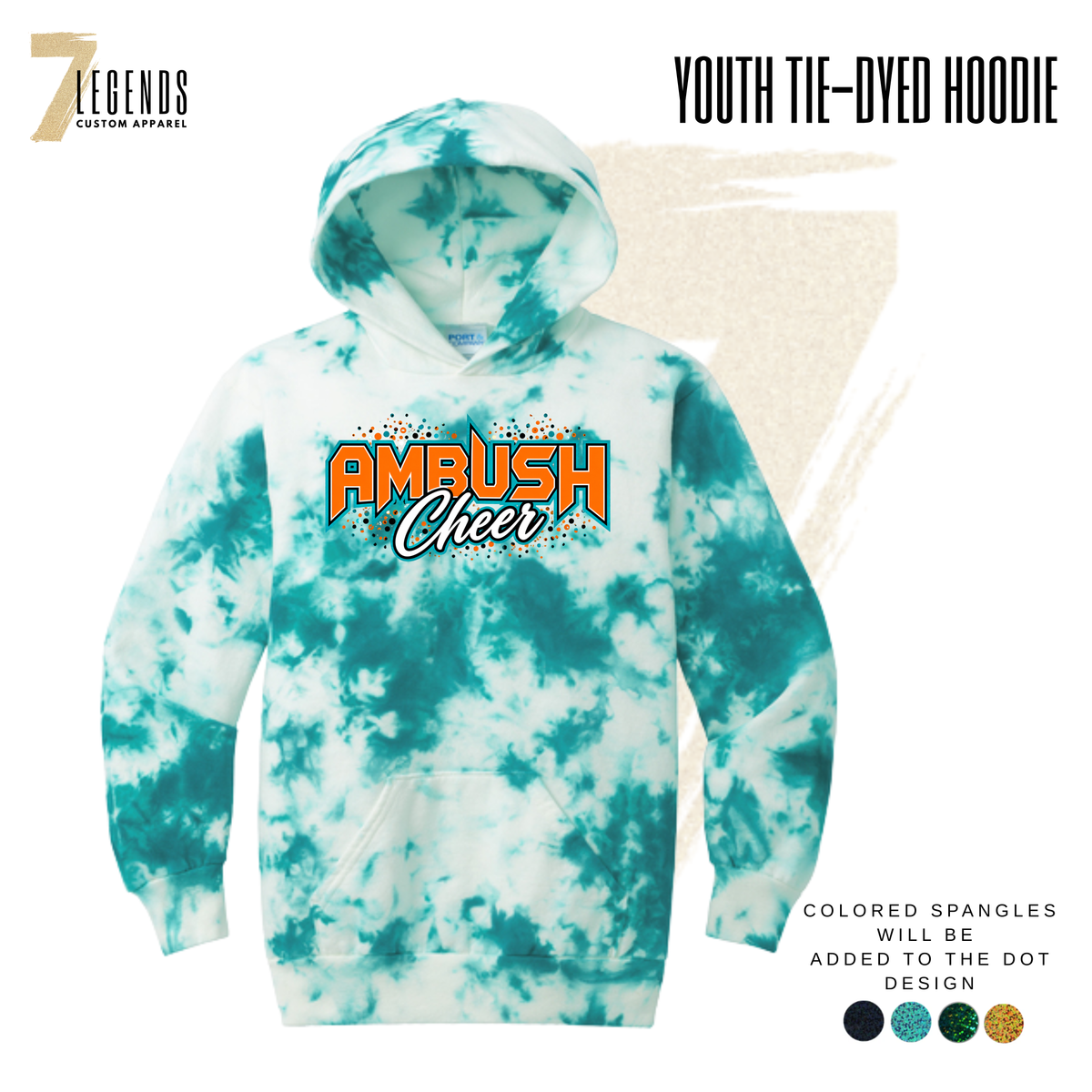 Ambush Cheer Youth Tie-Dye Hoodie