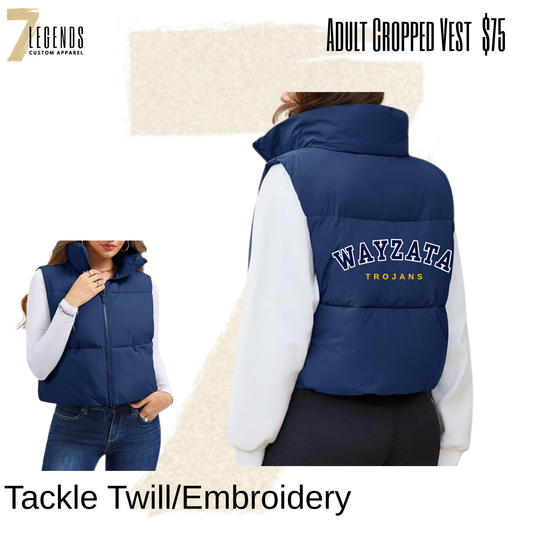 Wayzata Trojans Adult Cropped Vest