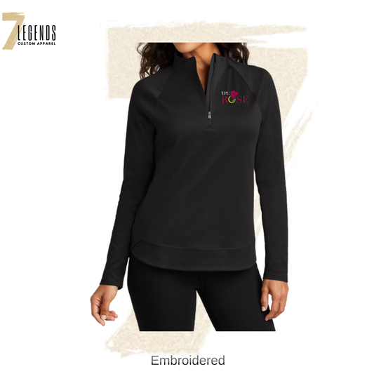 TPC Rose Black 1/4 Zip