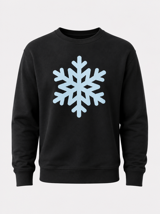 Adult Puff Snowflake Crewneck