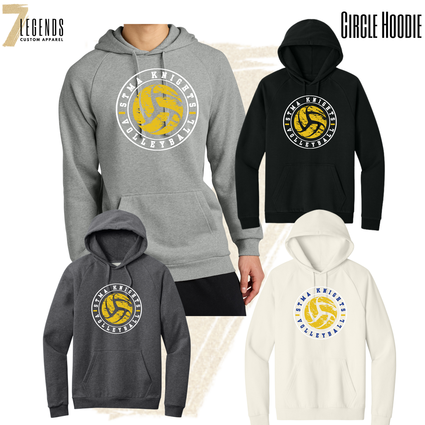 STMA HS Volleyball Circle Hoodie