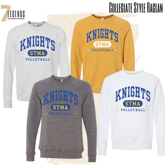 STMA HS Volleyball Collegiate Style Raglan