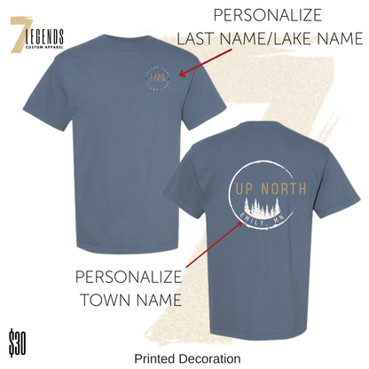 CC Slate Blue UP NORTH Adult Tshirt