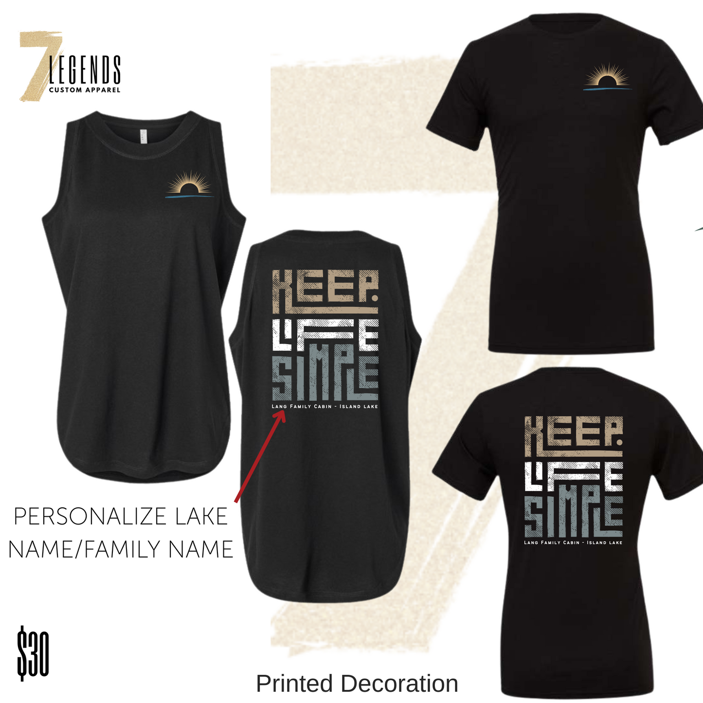 CC KEEP LIFE SIMPLE Women's tank + Unisex T-shirt