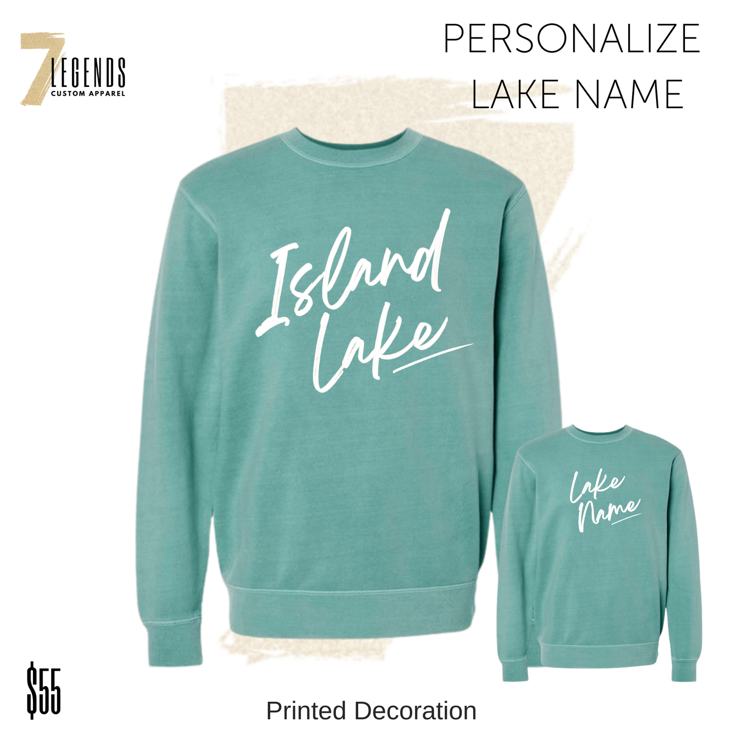 CC Washed Lake Name Unisex Sweatshirt