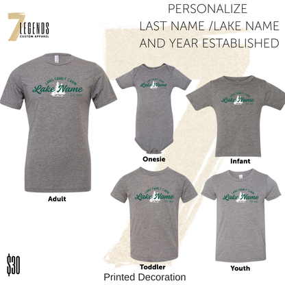 CC Family Cabin T-shirt Collection - Gray Lake Name