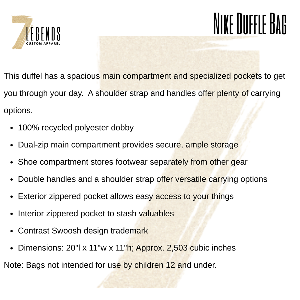 BH Nike Duffle Bag